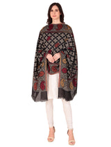 Fine Wool Jamawar jacquard Stole - Thumbnail 3