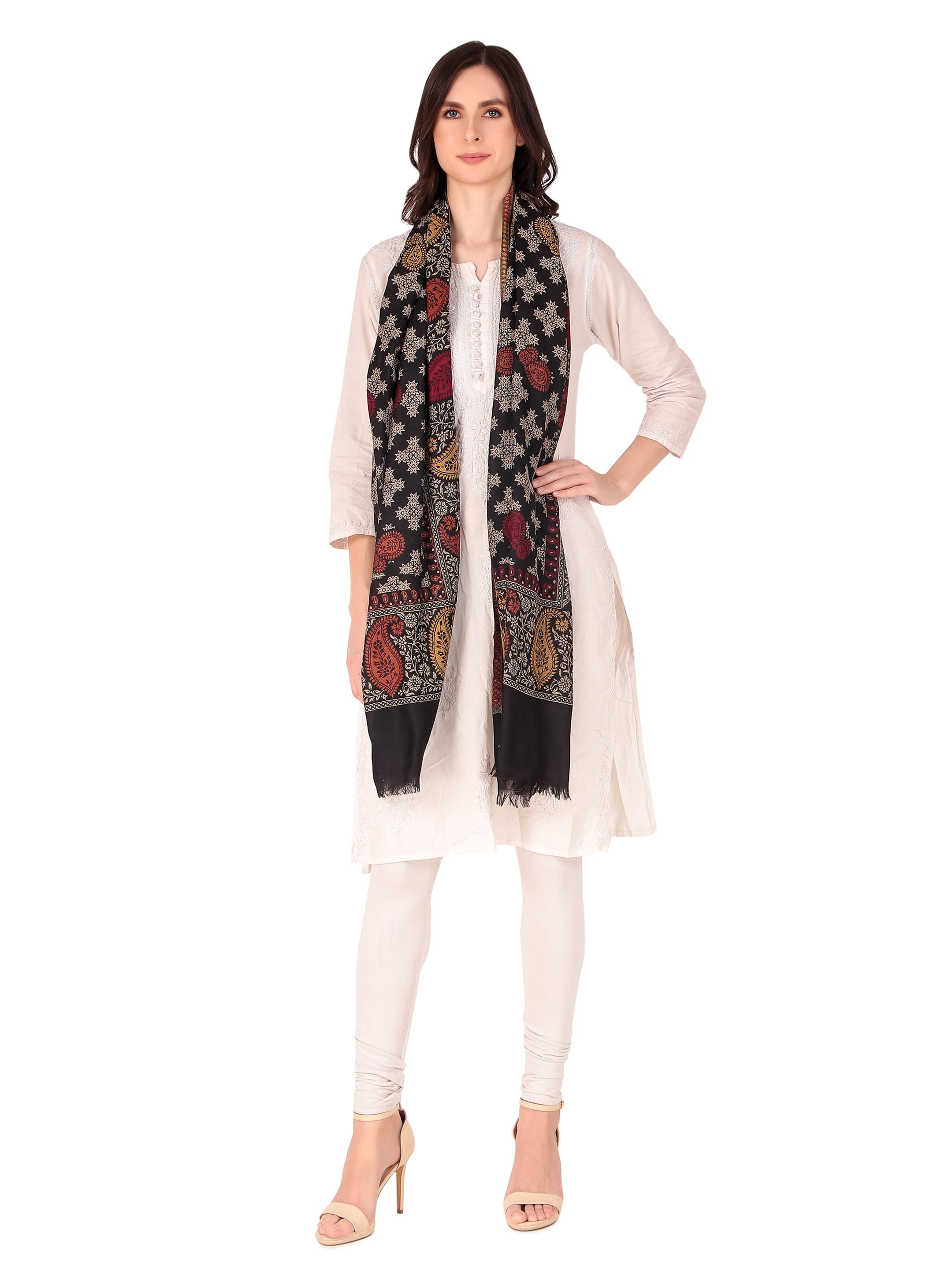 Fine Wool Jamawar jacquard Stole