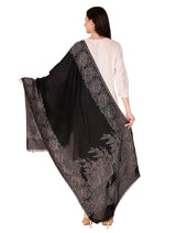 Fine Wool jacquard Stole - Thumbnail 3