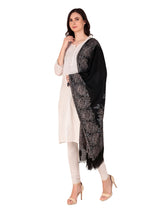 Fine Wool jacquard Stole - Thumbnail 4