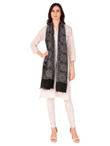 Fine Wool jacquard Stole - Thumbnail 5