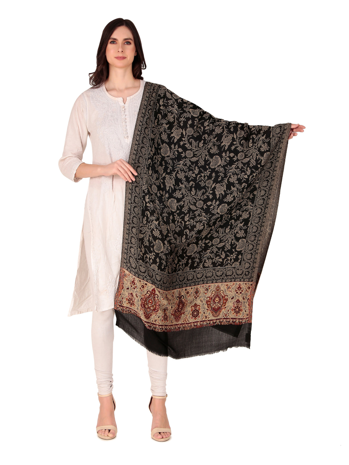Fine Wool Jamawar jacquard Shawls - Image 2