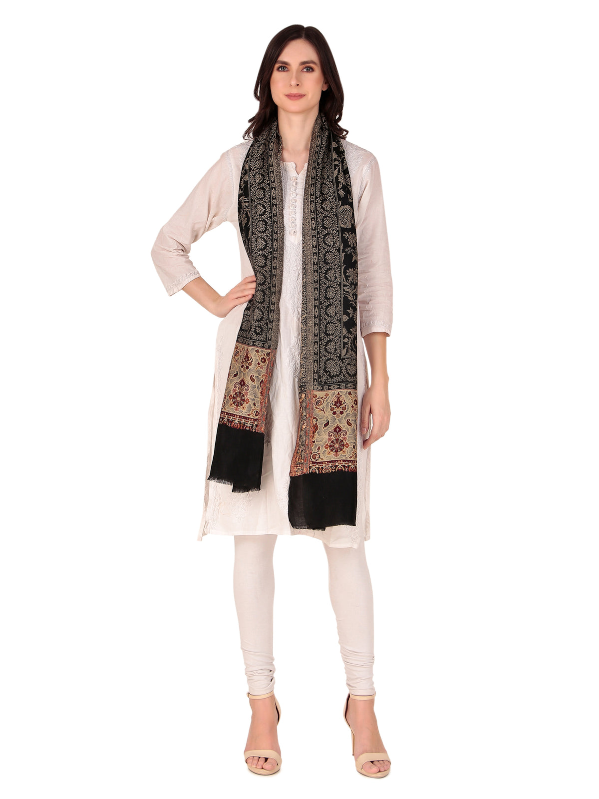 Fine Wool Jamawar jacquard Shawls - Image 4