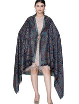 Woman Luxurious Silk Modal Zari Shawl with Golden Zari - Thumbnail 1