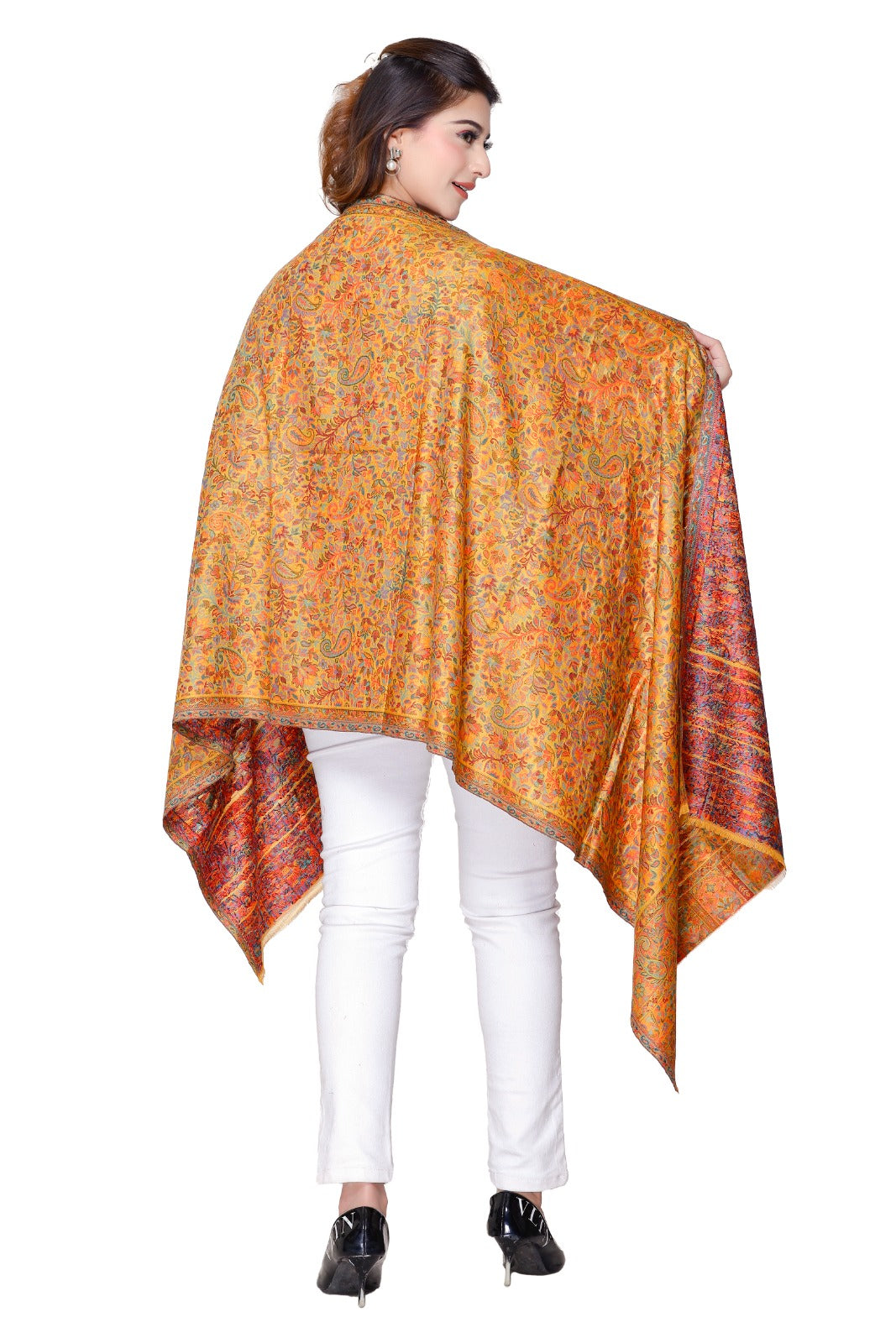 GOLDN ZARI SHAWLS (MUSTARD)