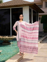 Unstitch Jacquard Suits With Chanderi Dupatta - Thumbnail 1