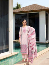 Unstitch Jacquard Suits With Chanderi Dupatta - Thumbnail 2