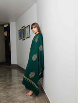 Women's Unstitch Jacquard Winter Wear Suit With Acrowool Stole - Thumbnail 1